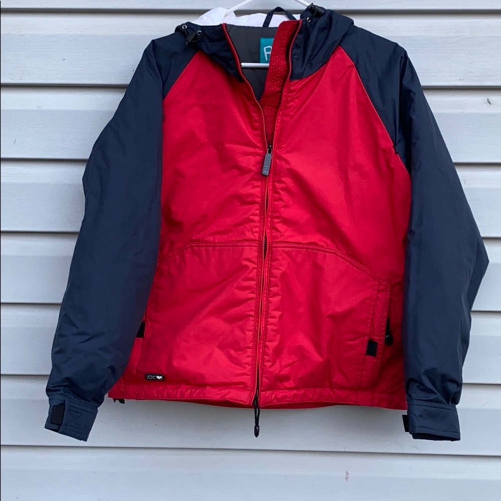 Root Red and Navy Ski Coat Small